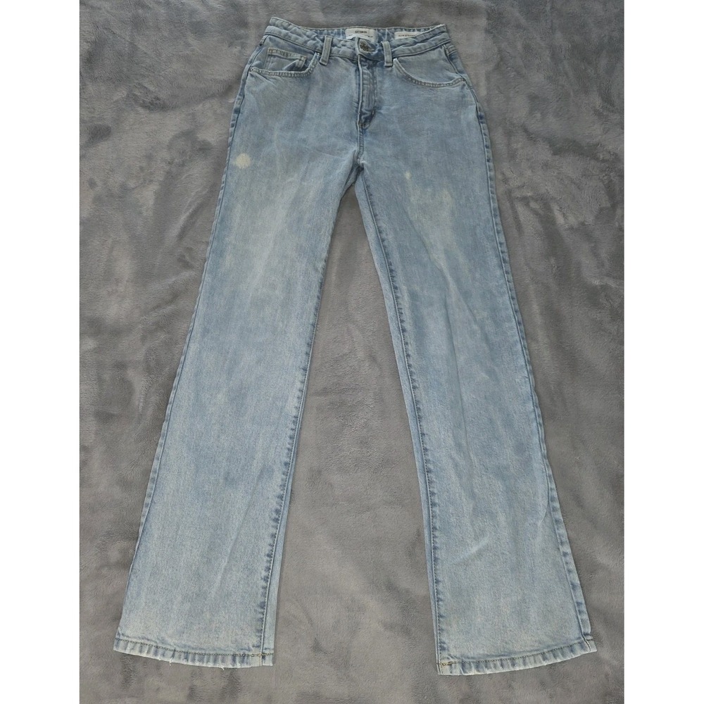 Cotton:On Jeans Womens Size 4 Slim Straight Faded Blue Jean Denim